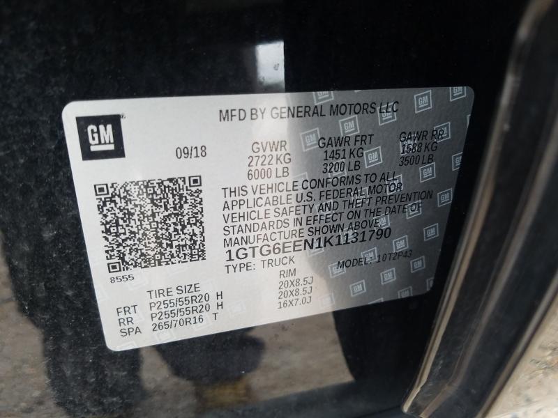 2019 GMC CANYON DEN 1GTG6EEN1K1131790