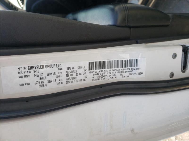 2011 DODGE DURANGO CR 1D4RE4GGXBC741764