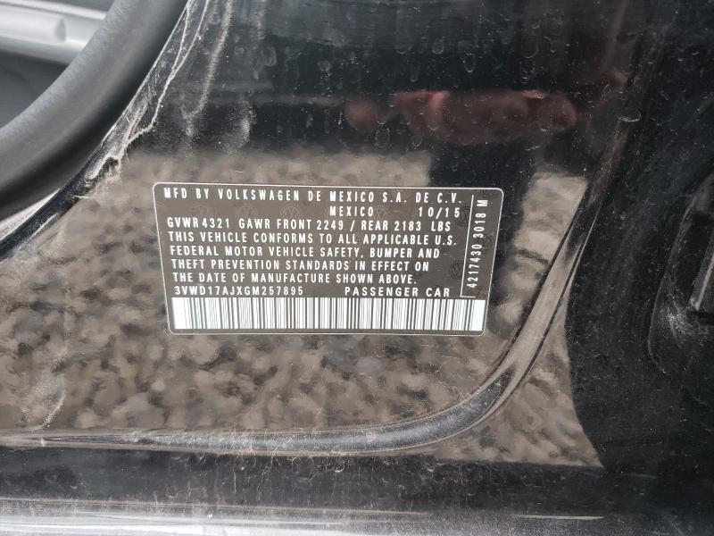 2016 VOLKSWAGEN JETTA SPOR 3VWD17AJXGM257895