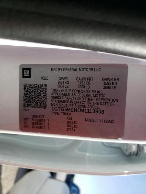 2021 GMC CANYON ELE 1GTG5BEN1M1113908