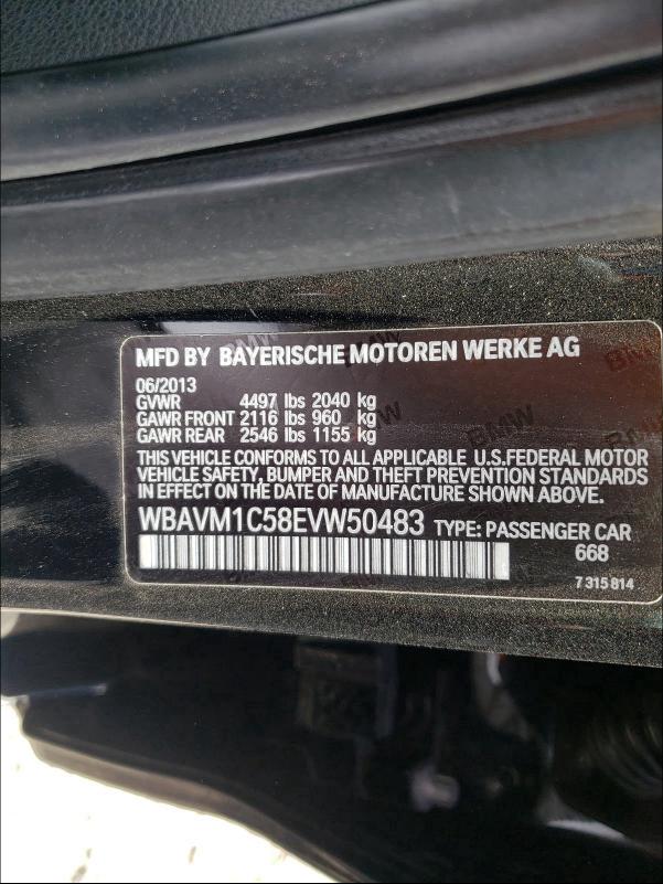 2014 BMW X1 SDRIVE2 WBAVM1C58EVW50483