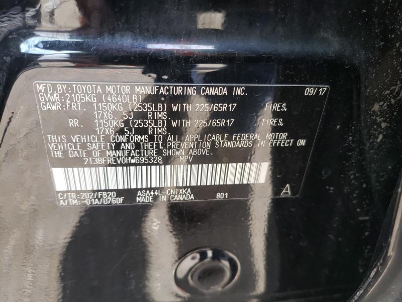 2017 TOYOTA RAV4 LE 2T3BFREV0HW695328