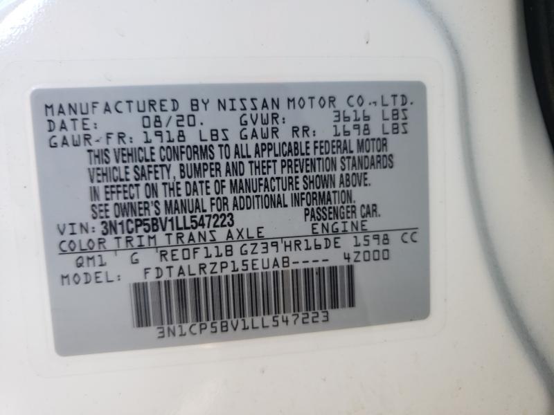2020 NISSAN KICKS 3N1CP5BV1LL547223