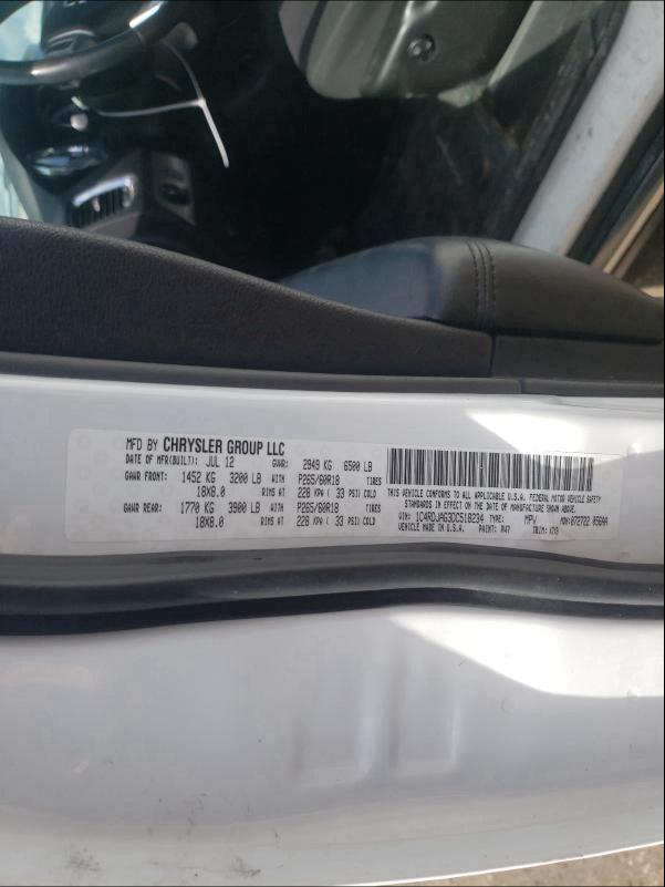 2013 DODGE DURANGO SX 1C4RDJAG3DC518234