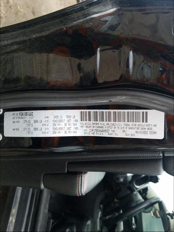 2017 JEEP CHEROKEE T 1C4PJMBSXHW609557