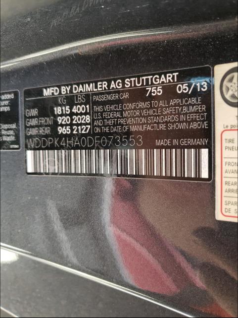 2013 MERCEDES-BENZ SLK 250 WDDPK4HA0DF073553