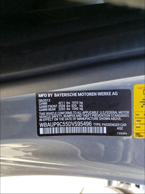 2013 BMW 128 I WBAUP9C55DVS95496