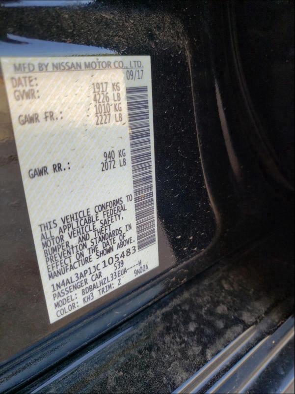 2018 NISSAN ALTIMA 2.5 1N4AL3AP1JC105483