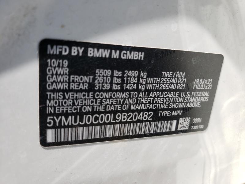 2020 BMW X4 M COMPE 5YMUJ0C00L9B20482