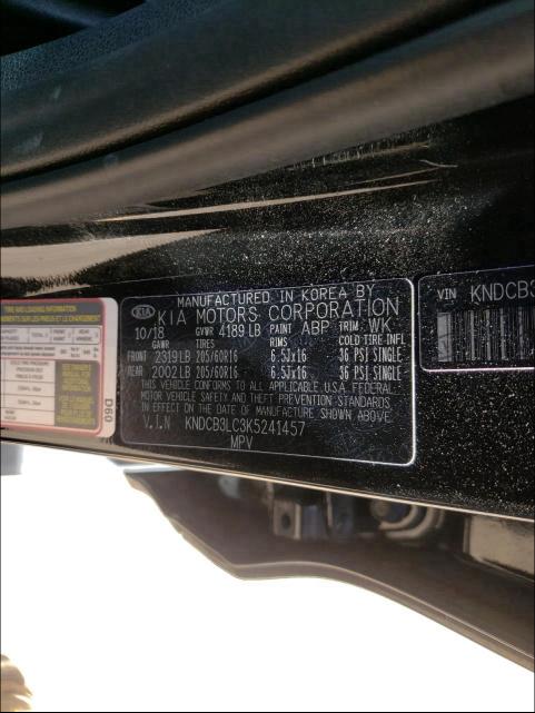 2019 KIA NIRO FE KNDCB3LC3K5241457