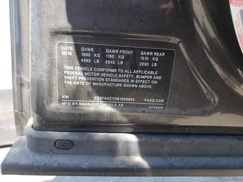 2011 SAAB 9-3 2.0T YS3FA4CY0B1306895