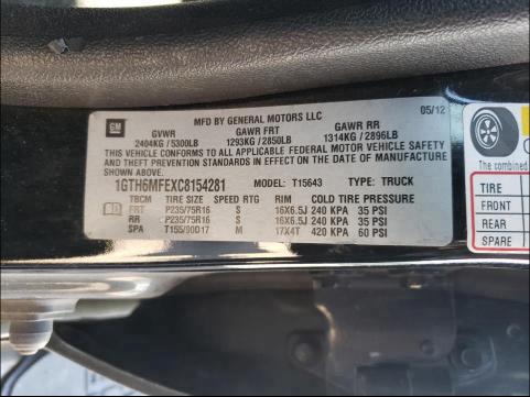 2012 GMC CANYON SLE 1GTH6MFEXC8154281