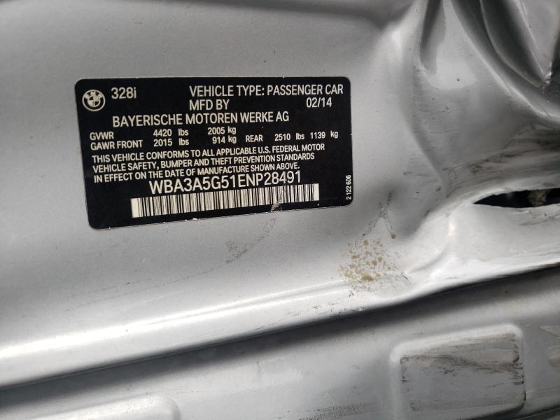 2014 BMW 328 I WBA3A5G51ENP28491
