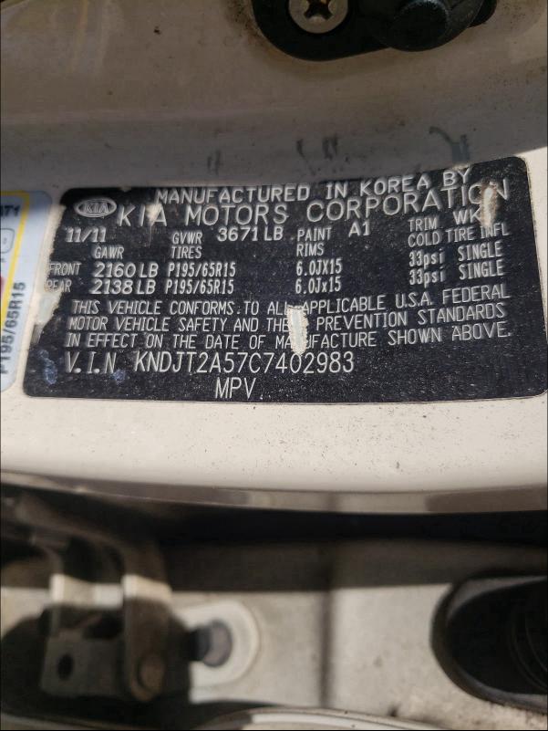 2012 KIA SOUL KNDJT2A57C7402983