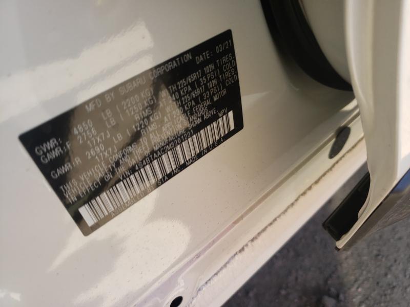 2021 SUBARU OUTBACK 4S4BTAAC2M3201221