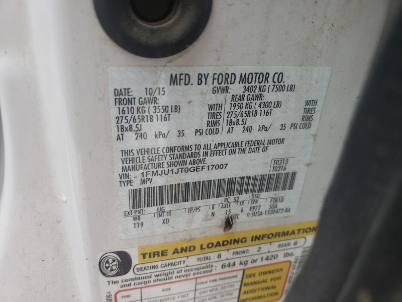 2016 FORD EXPEDITION 1FMJU1JT0GEF17007