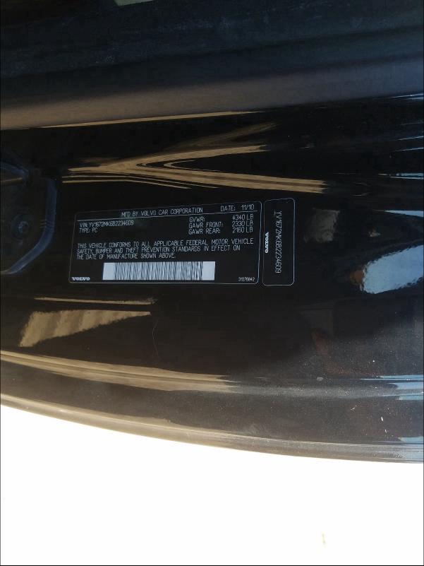 2011 VOLVO C30 T5 YV1672MK6B2234609