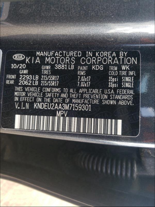 2021 KIA SELTOS S KNDEU2AA3M7159301