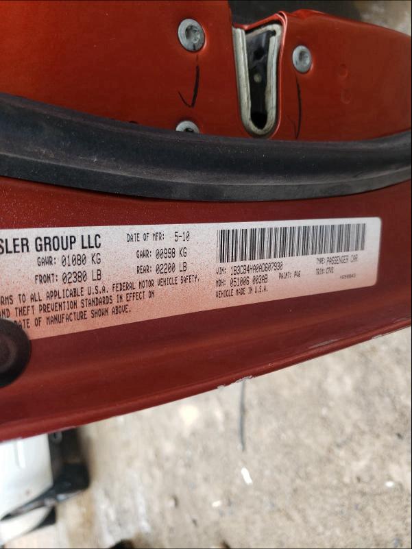 2010 DODGE CALIBER SX 1B3CB4HA0AD607930