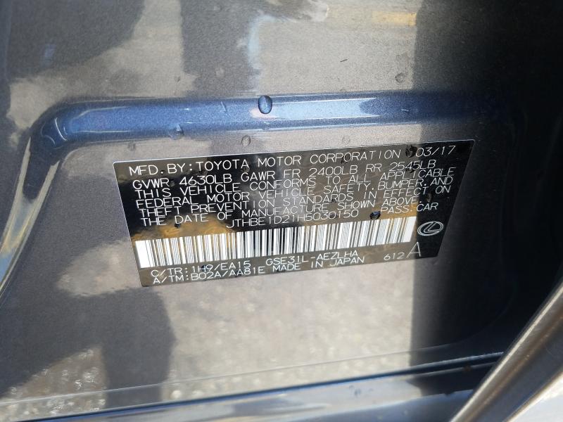 2017 LEXUS IS 350 JTHBE1D21H5030150
