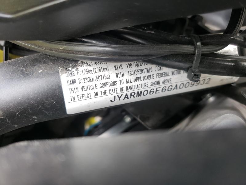 2016 YAMAHA FZ 750 JYARM06E6GA009932