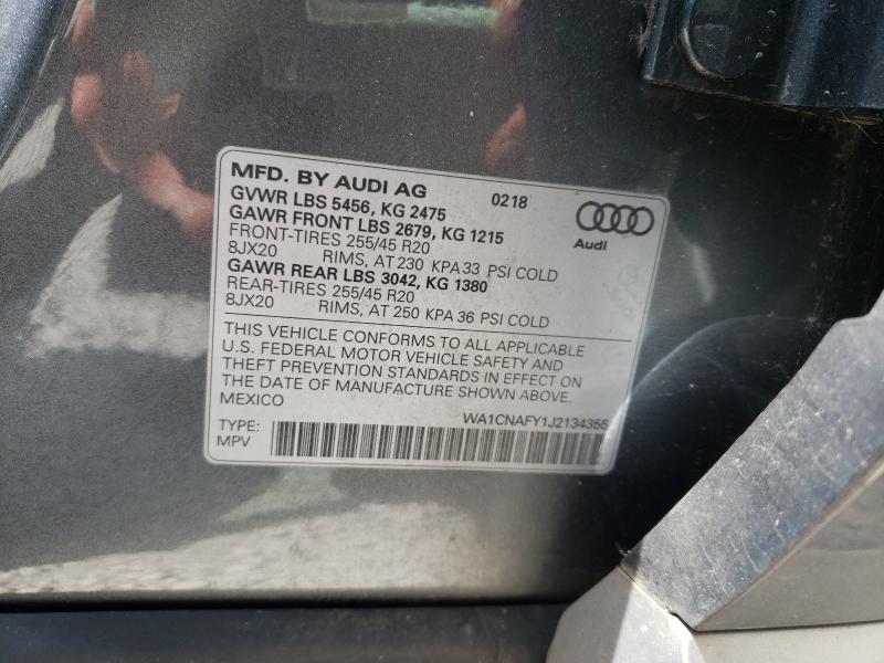 2018 AUDI Q5 PRESTIG WA1CNAFY1J2134355