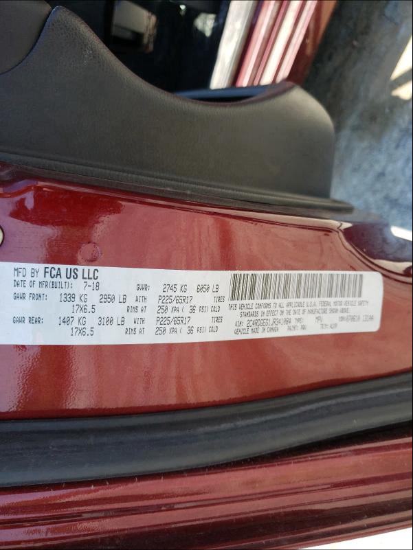 2018 DODGE GRAND CARA 2C4RDGEG1JR341084