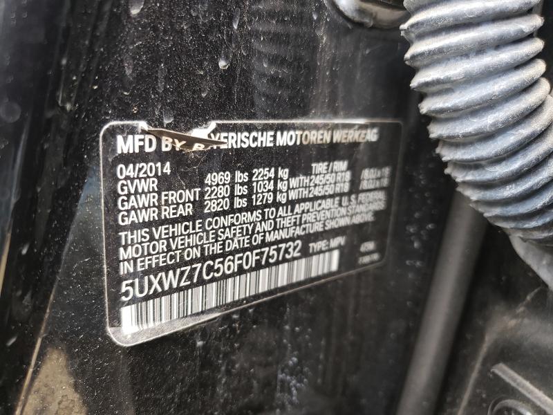 2015 BMW X3 SDRIVE2 5UXWZ7C56F0F75732