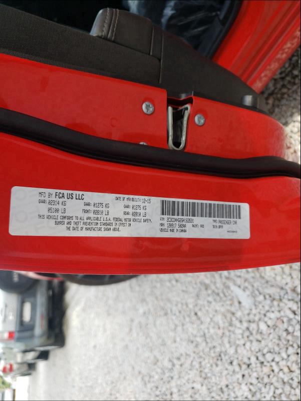 2016 DODGE CHARGER SX 2C3CDXHG2GH163531