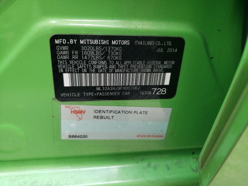 2015 MITSUBISHI MIRAGE DE ML32A3HJ9FH007062