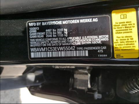 2014 BMW X1 SDRIVE2 WBAVM1C53EVW55042