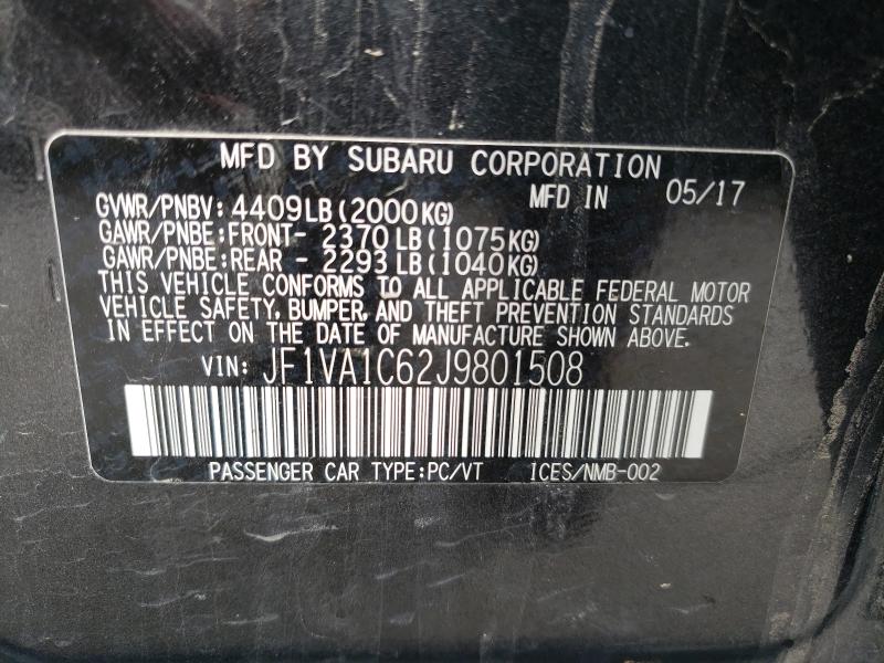 2018 SUBARU WRX PREMIU JF1VA1C62J9801508