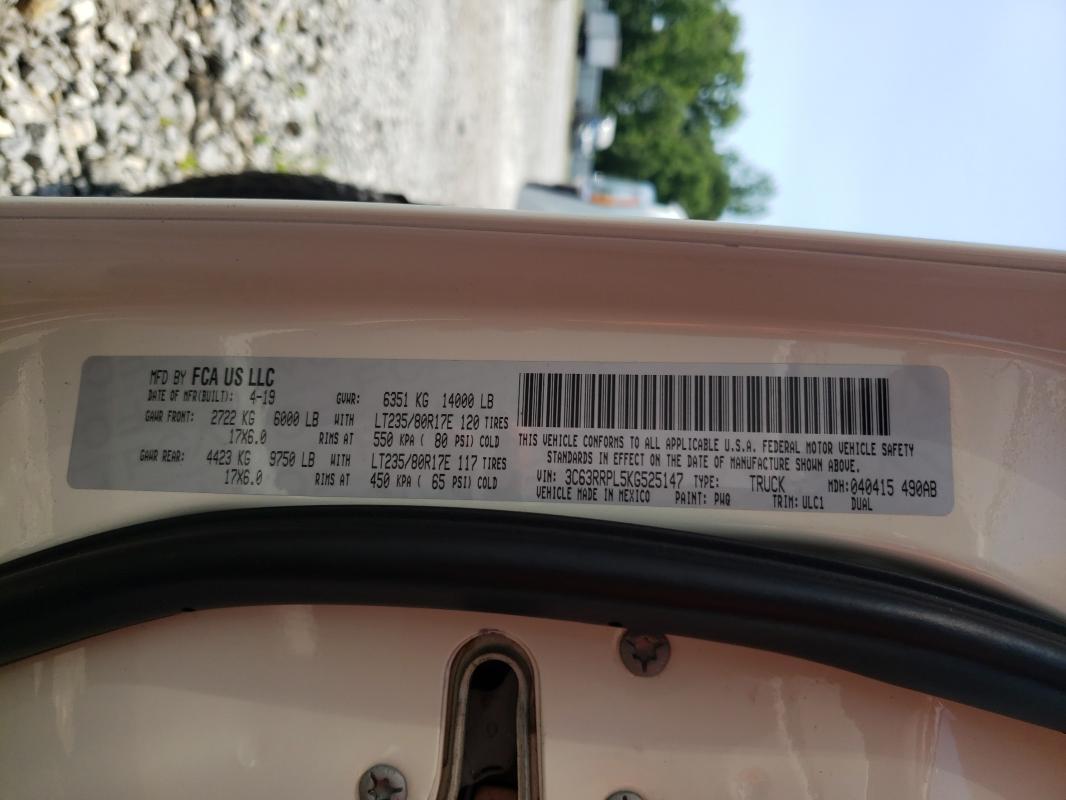 2019 RAM 3500 LIMIT 3C63RRPL5KG525147