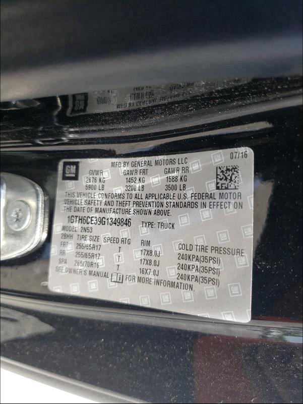 2016 GMC CANYON SLE 1GTH6CE39G1349846