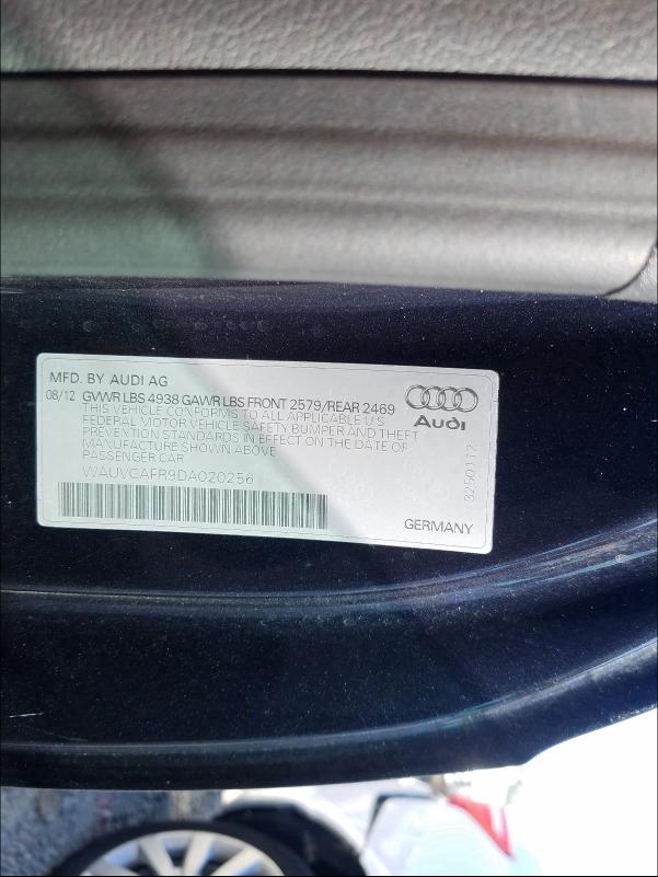 2013 AUDI S5 PRESTIG WAUVGAFR9DA020256