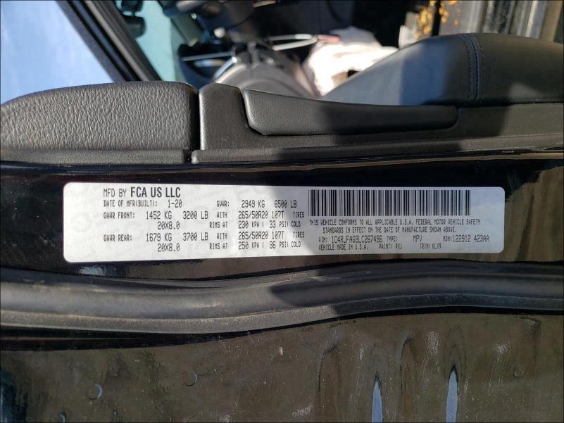 2020 JEEP GRAND CHER 1C4RJFAG9LC267496