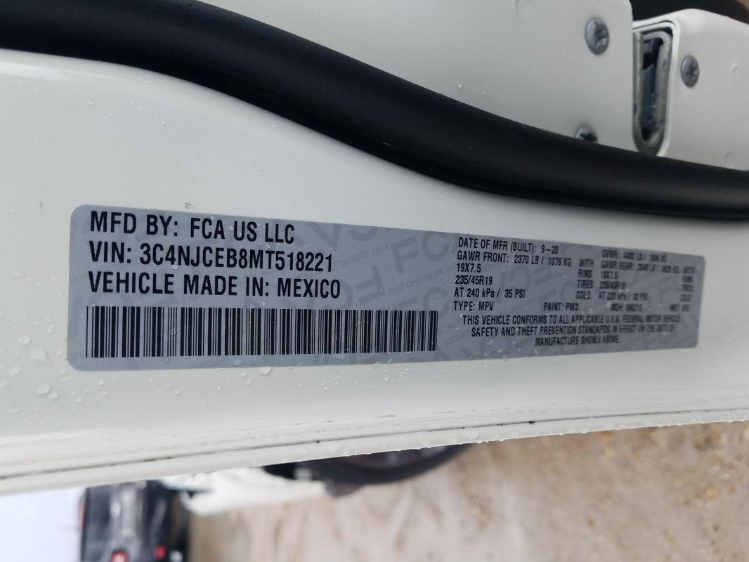 2021 JEEP COMPASS 80 3C4NJCEB8MT518221