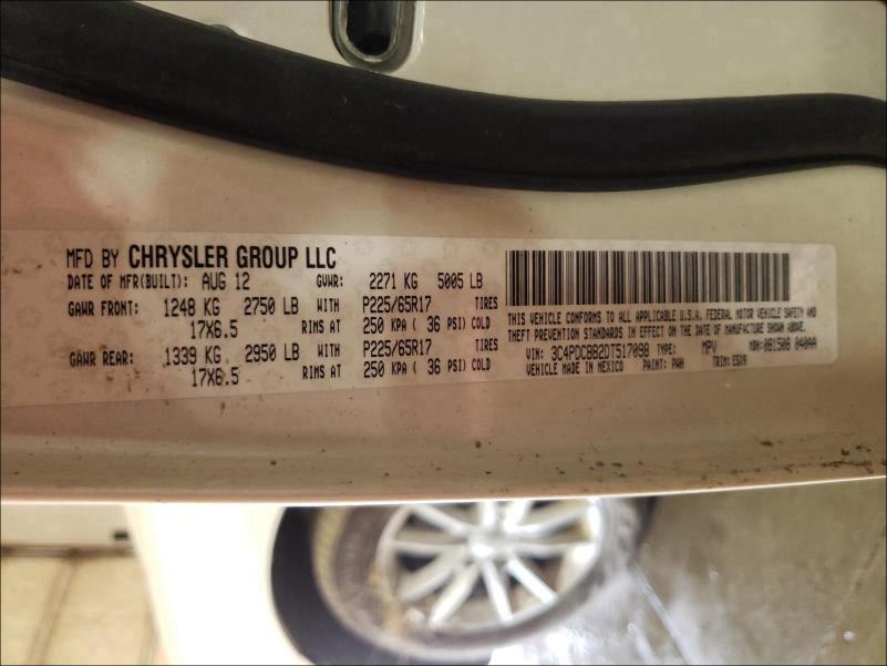 2013 DODGE JOURNEY 3C4PDCBB2DT517098