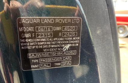 2017 JAGUAR F-TYPE SAJWA6ET6H8K40262