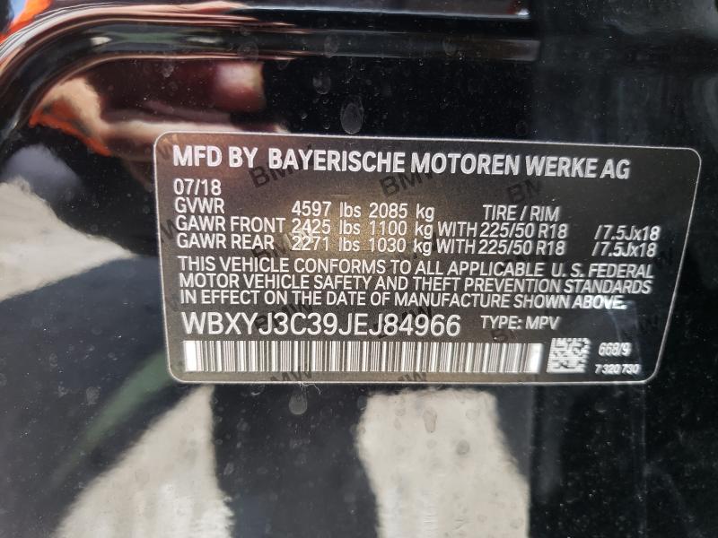 VIN WBXYJ3C39JEJ84966 2018 BMW X2, Sdrive28I no.10