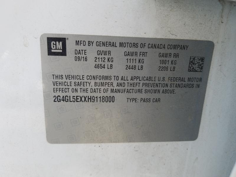 2017 BUICK REGAL SPOR 2G4GL5EXXH9118000