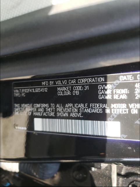 2020 VOLVO S60 T5 MOM 7JR102FK1LG054512