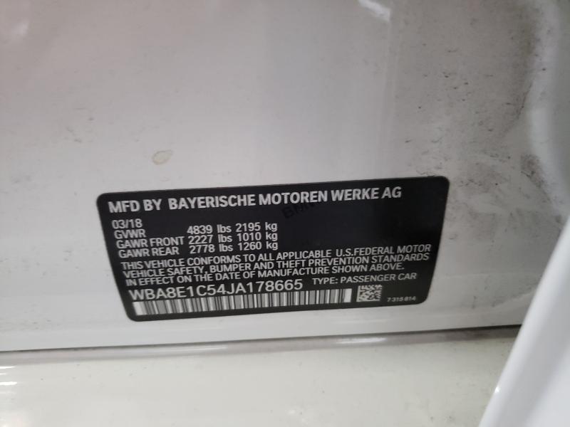 2018 BMW 330E WBA8E1C54JA178665