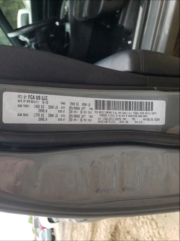 2020 DODGE DURANGO GT 1C4RDJDG7LC124570