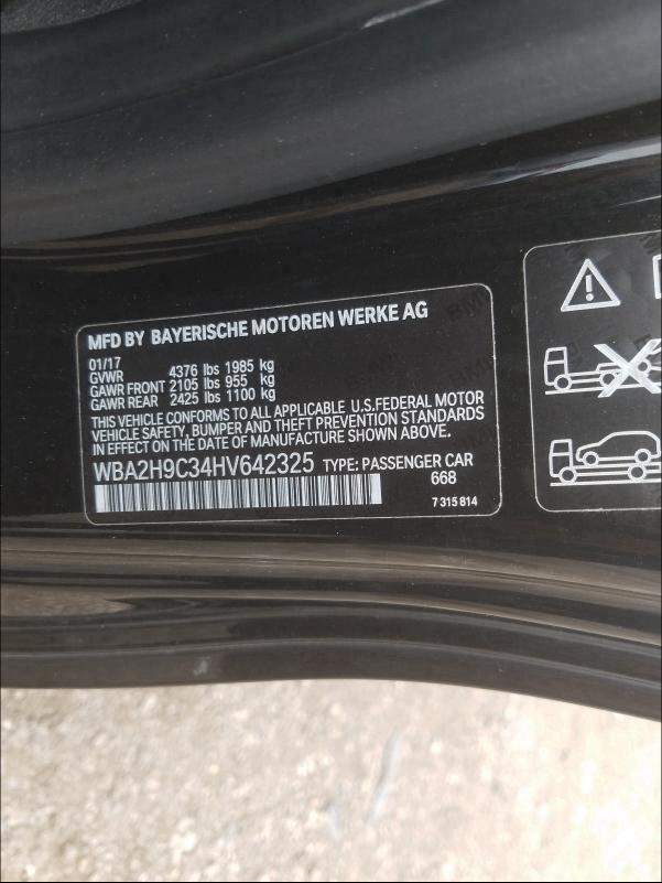 2017 BMW 230XI WBA2H9C34HV642325