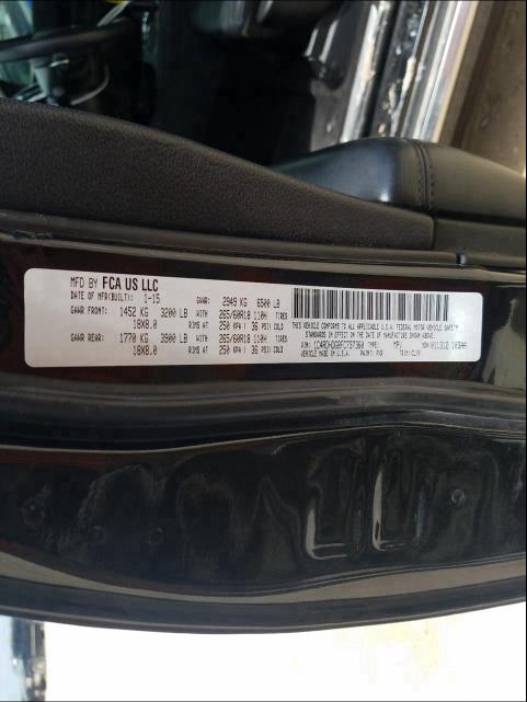 2015 DODGE DURANGO LI 1C4RDHDG8FC737360