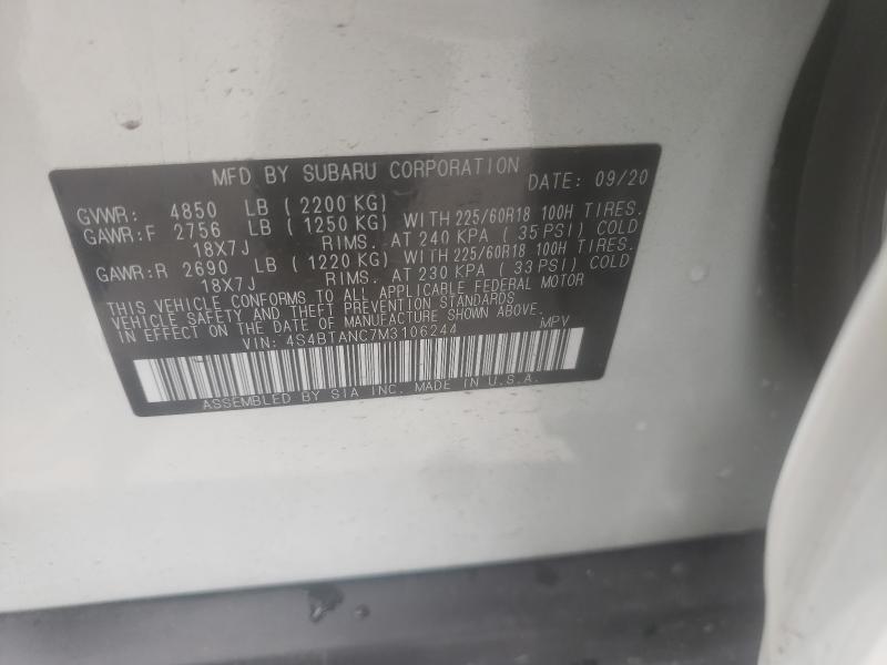 2021 SUBARU OUTBACK LI 4S4BTANC7M3106244