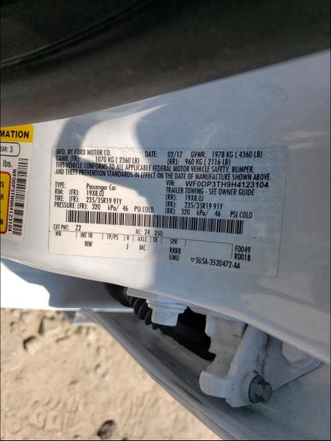 2017 FORD FOCUS RS WF0DP3TH9H4123104