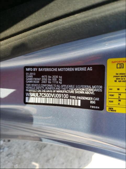 2013 BMW 128 I WBAUL7C50DVU09100