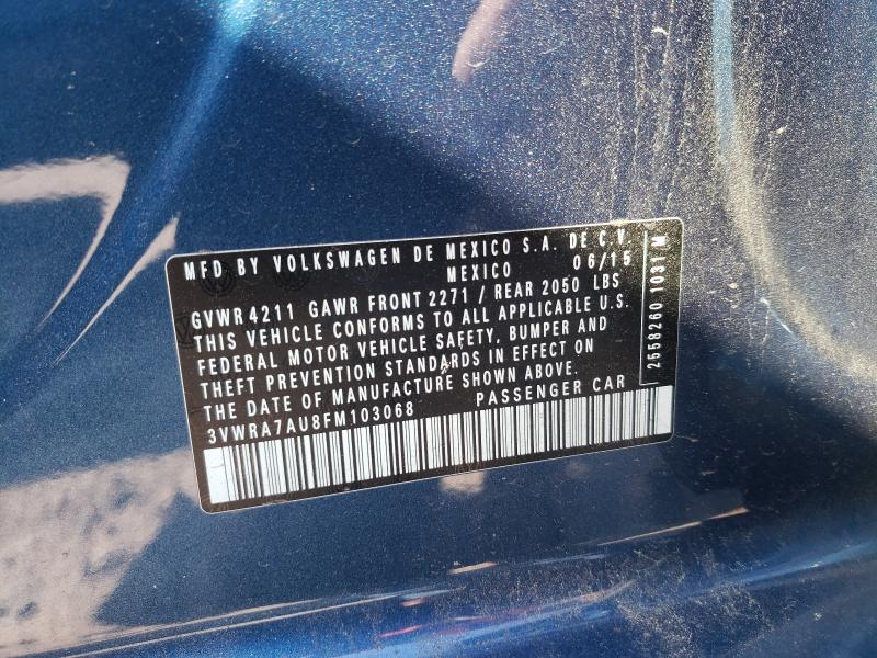 2015 VOLKSWAGEN GOLF TDI 3VWRA7AU8FM103068